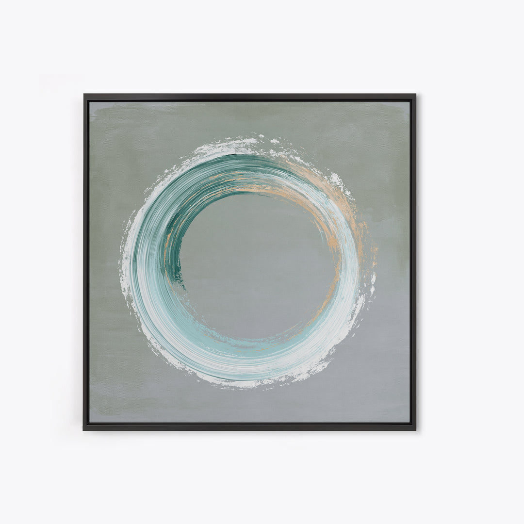Minimal Zen Circle Brushstroke Framed Canvas Print, Spa Art, Fine Art Print, Spa Decor, Fine Art, Serenity, Wall Decor, SPA-1x1-80