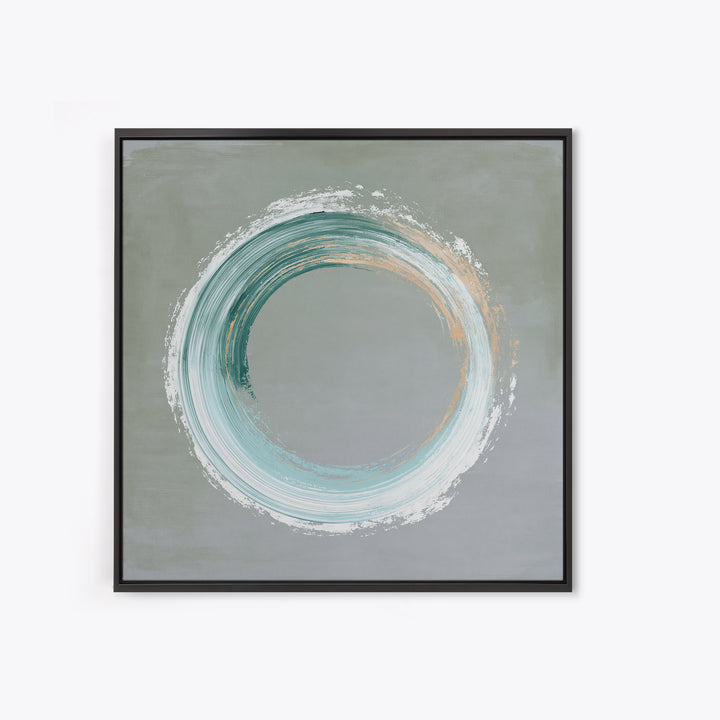 Minimal Zen Circle Brushstroke Framed Canvas Print, Spa Art, Fine Art Print, Spa Decor, Fine Art, Serenity, Wall Decor, SPA-1x1-80
