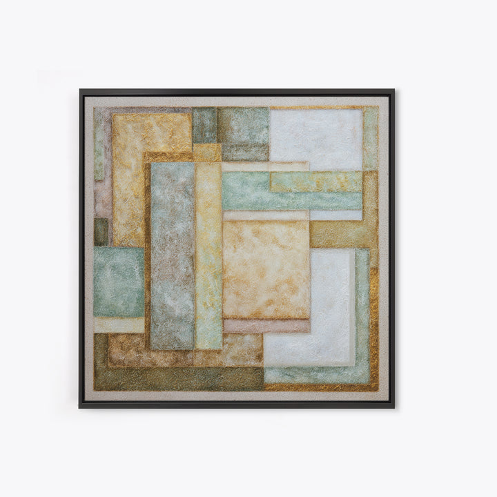 Pebble Texture Abstract Canvas Print, Spa Art, Luxury Decor, Spa Decor, Abstract Art, Serenity, Black Woman Art, Botanical Art, SPA-1x1-87