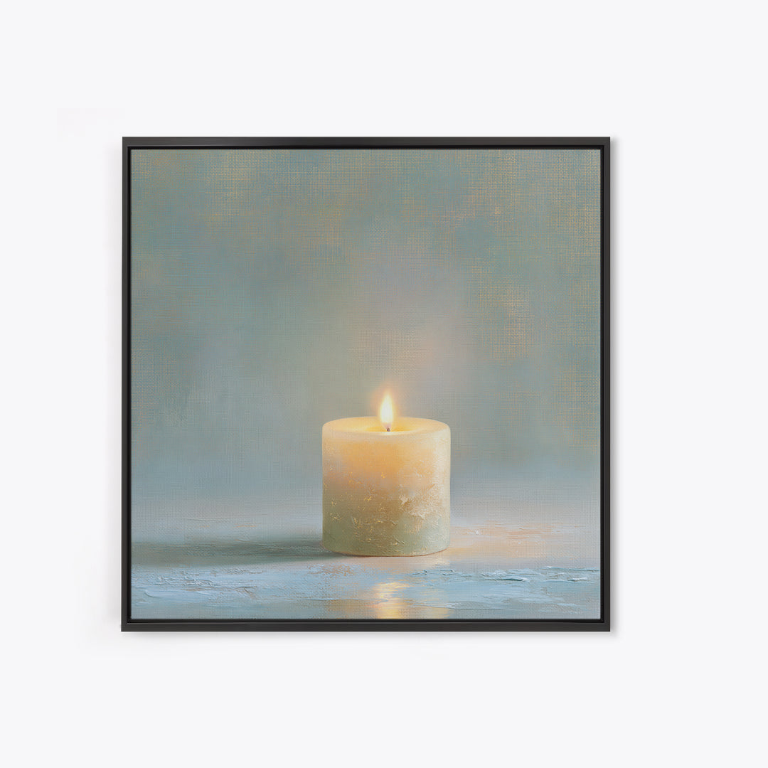 Warm Candle Flame Canvas Print, Spa Art, Statement Artwork, Spa Decor, Fine Art, Serenity, Printable Wall Art, Printable Art, SPA-1x1-9