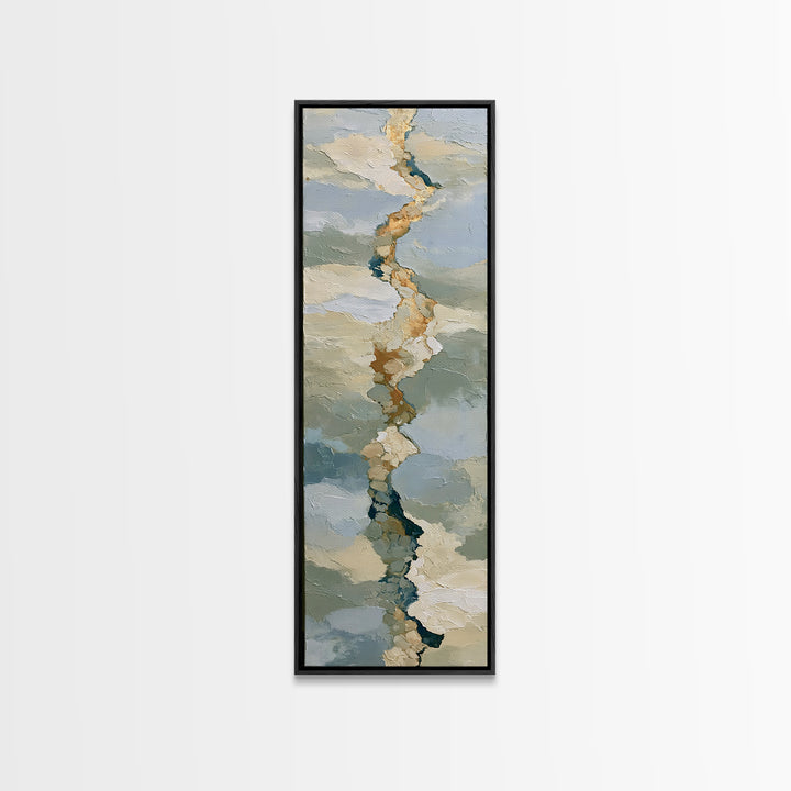 Pebble Texture Abstract Framed Canvas Print, Spa Art, Nature Prints, Spa Decor, Abstract Art, Serenity, Dog Groomer Gifts, SPA-1x3-3