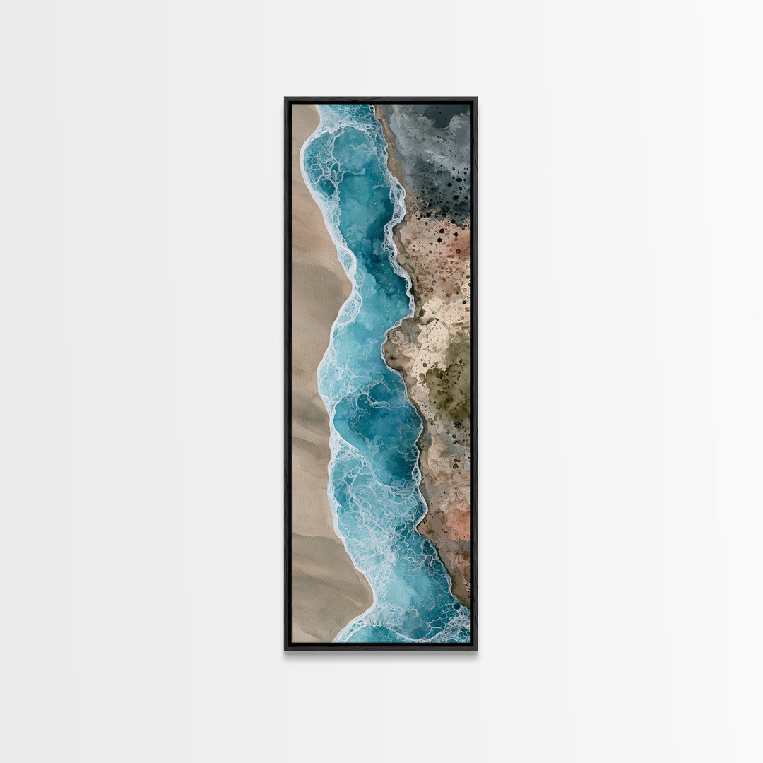 Blue Lagoon Water Seen from Above Canvas Print, Spa Art, Printable Art, Spa Decor, Fine Art, Serenity, Fine Art Photography, SPA-1x3-32