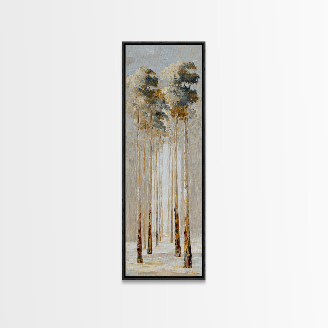 Moonlit Lake Reflection Canvas Print, Spa Art, Salon Decor, Spa Decor, Oil Painting, Serenity, Statement Artwork, Boho Decor, SPA-1x3-59
