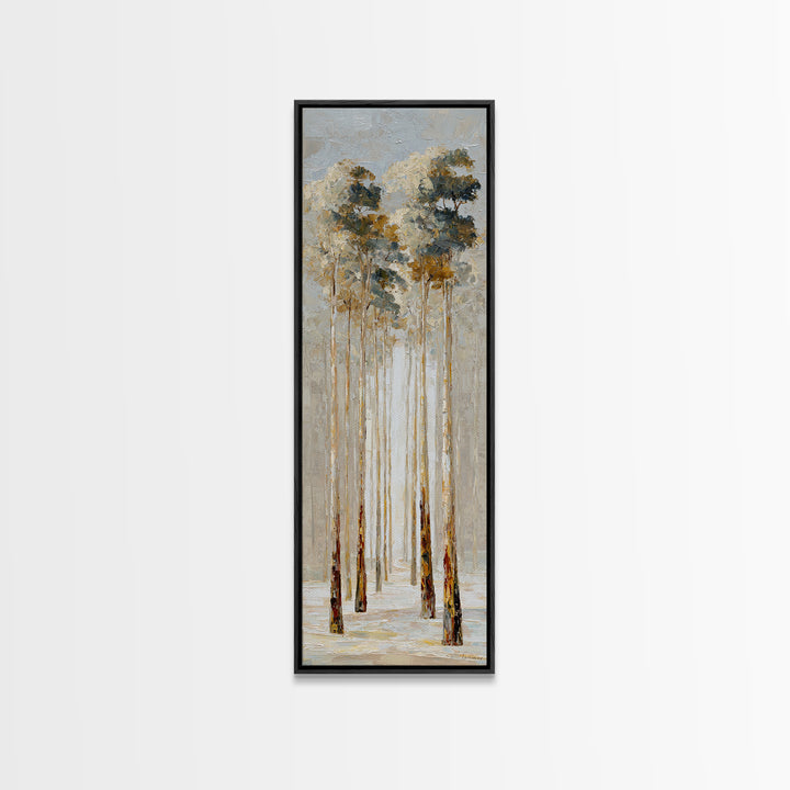 Moonlit Lake Reflection Canvas Print, Spa Art, Salon Decor, Spa Decor, Oil Painting, Serenity, Statement Artwork, Boho Decor, SPA-1x3-59