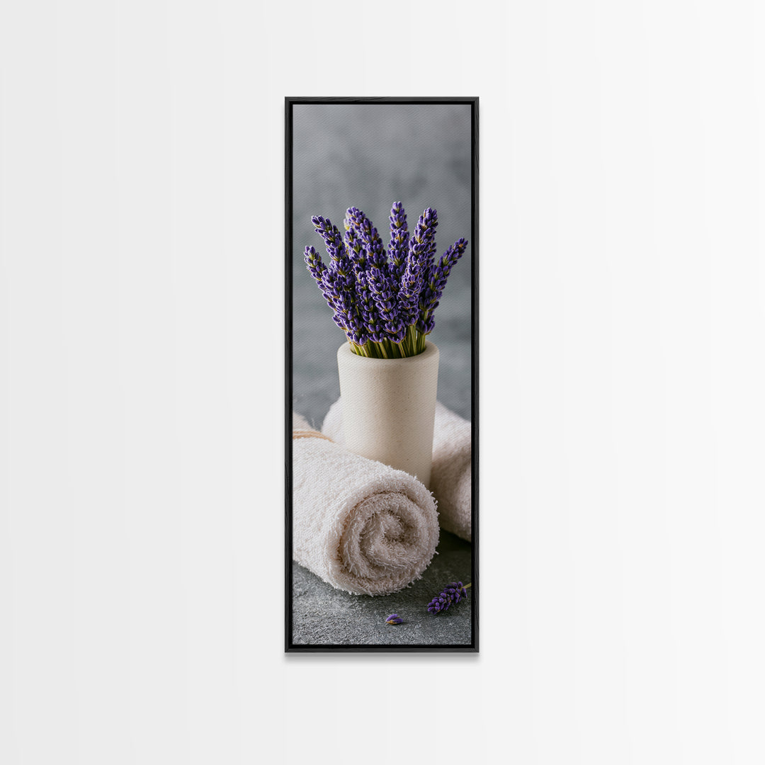 Lavender Bundle with Soft Shadow Canvas Print, Spa Art, Wildlife Wall Art, Spa Decor, Watercolor Art, Serenity, SPA-1x3-67