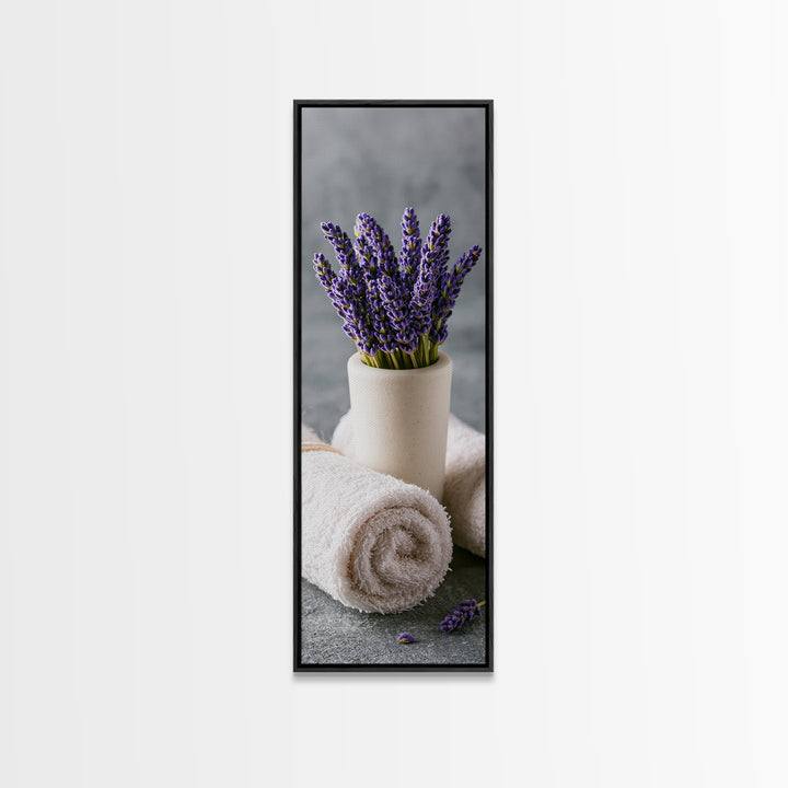 Lavender Bundle with Soft Shadow Canvas Print, Spa Art, Wildlife Wall Art, Spa Decor, Watercolor Art, Serenity, SPA-1x3-67