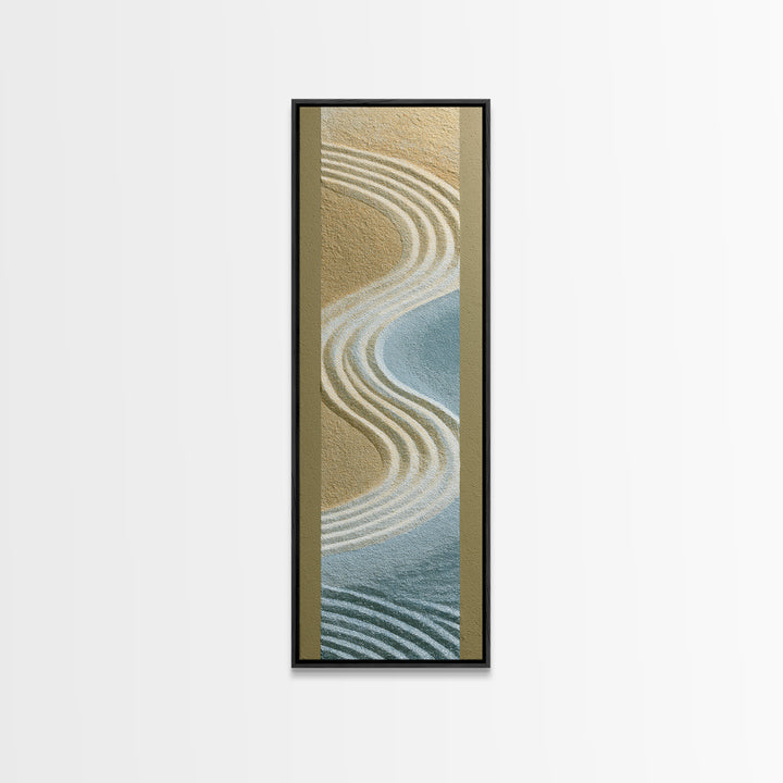 Sand Garden Lines Canvas Print, Spa Art, Fashion Wall Art, Spa Decor, Fine Art, Serenity, Modern Decor, Fine Art Print, SPA-1x3-72