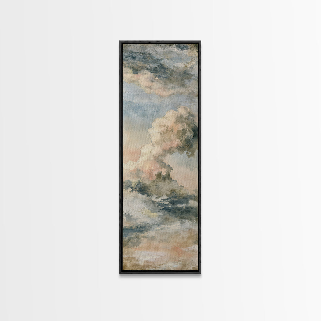 Soft Cloudscape in Cream and Sage Canvas Print, Spa Art, Spa, Spa Decor, Fine Art, Serenity, Teen Girl Room Decor, Dog Canvas, SPA-1x3-73