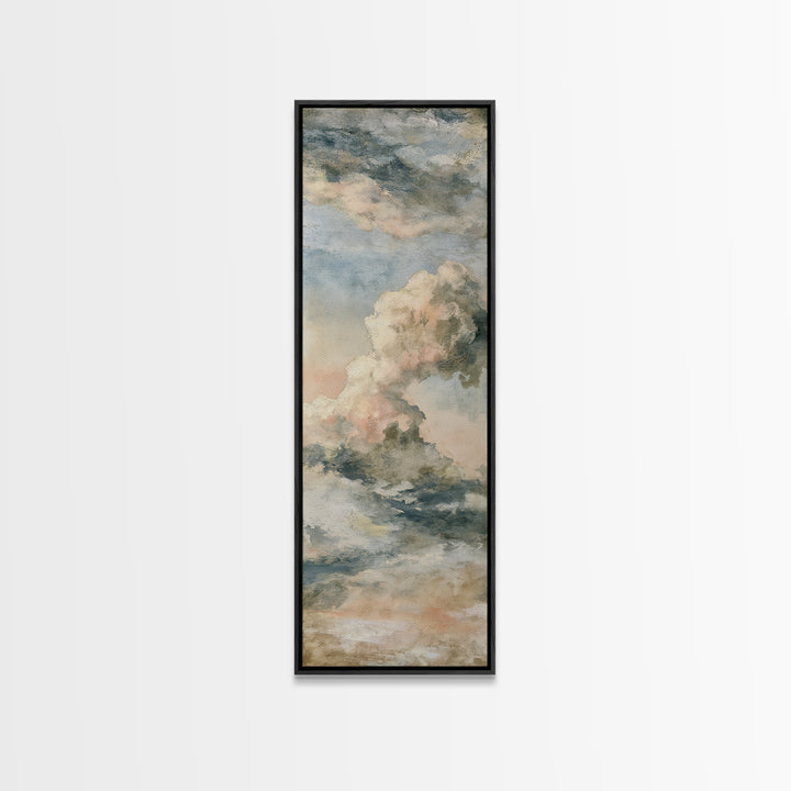 Soft Cloudscape in Cream and Sage Canvas Print, Spa Art, Spa, Spa Decor, Fine Art, Serenity, Teen Girl Room Decor, Dog Canvas, SPA-1x3-73
