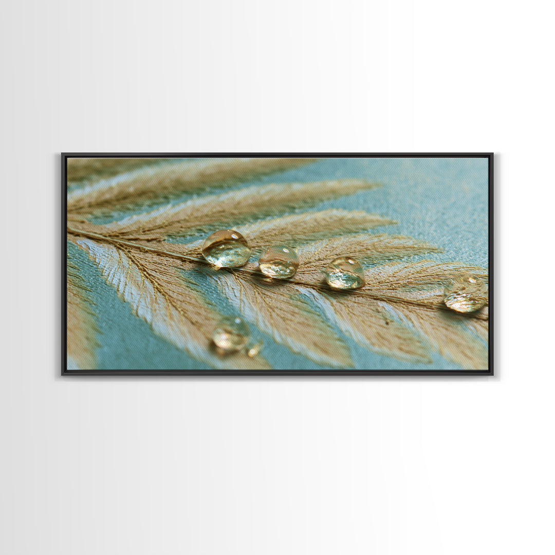 Fern Leaf Closeup Canvas Print, Spa Art, Abstract, Spa Decor, Fine Art, Serenity, City Art, Spa Wall Art, Teen Girl Room Decor, SPA-2x1-31