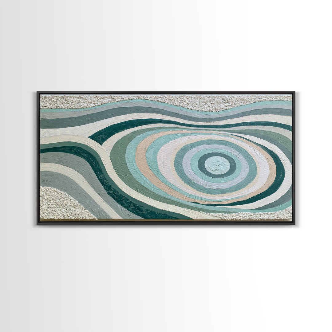 Sand Garden Lines Framed Canvas Print, Spa Art, Fine Art Photography, Spa Decor, Oil Painting, Serenity, Wildlife Wall Art, SPA-2x1-80