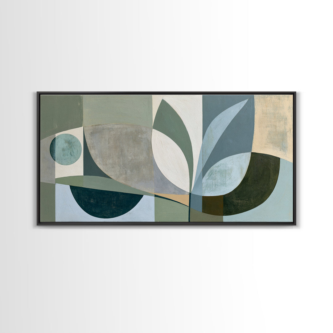 Sage and Ivory Geometric Calm Composition Canvas Print, Spa Art, Fine Art Photography, Spa Decor, Fine Art, Serenity, SPA-2x1-89