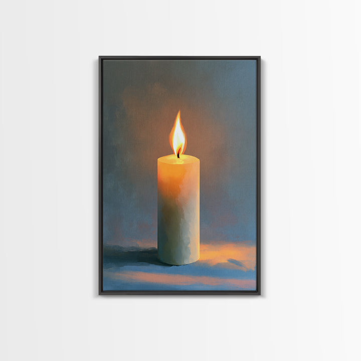 Warm Candle Flame Framed Canvas Print, Spa Art, Spa Decor, Abstract Art, Serenity, Spa Wall Art, Teen Girl Room Decor, SPA-2x3-17