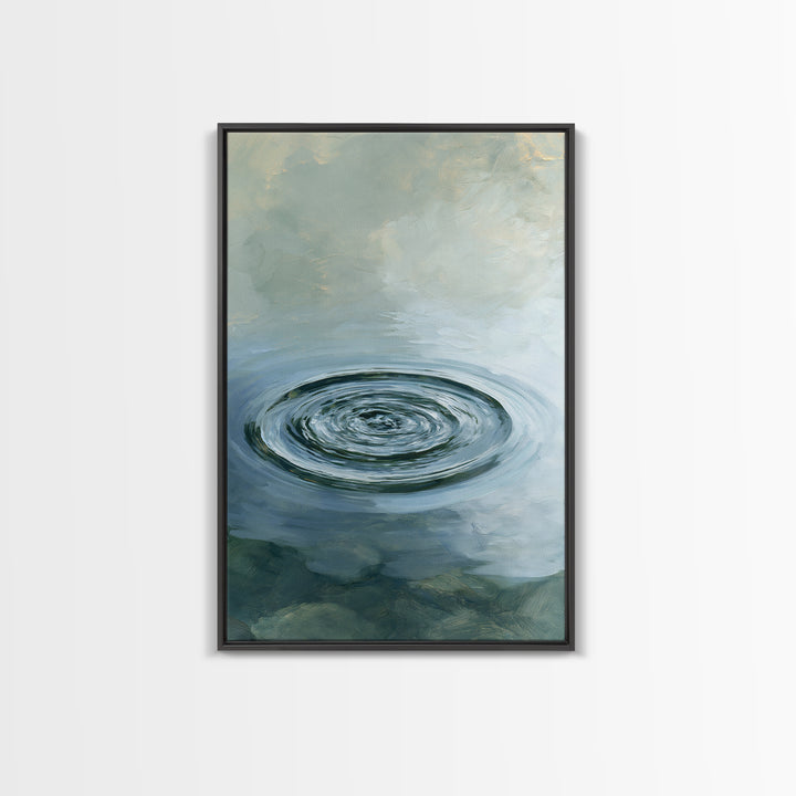 Abstract Water Ripples Framed Canvas Print, Spa Art, Wall Art Print, Spa Decor, Abstract Art, Serenity, Animal Art, SPA-2x3-38
