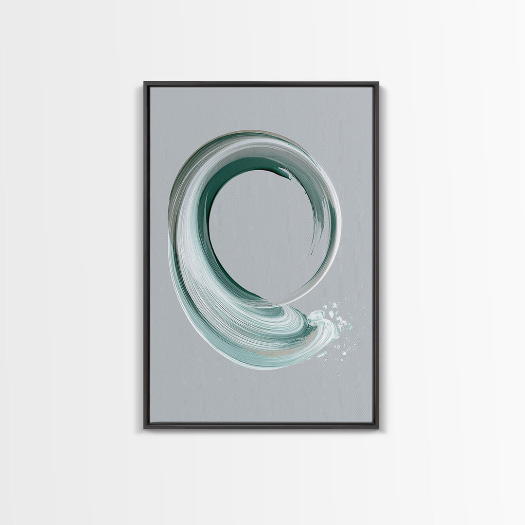Minimal Zen Circle Brushstroke Canvas Print, Spa Art, Minimalist Decor, Spa Decor, Fine Art, Serenity, Contemporary Art, SPA-2x3-40