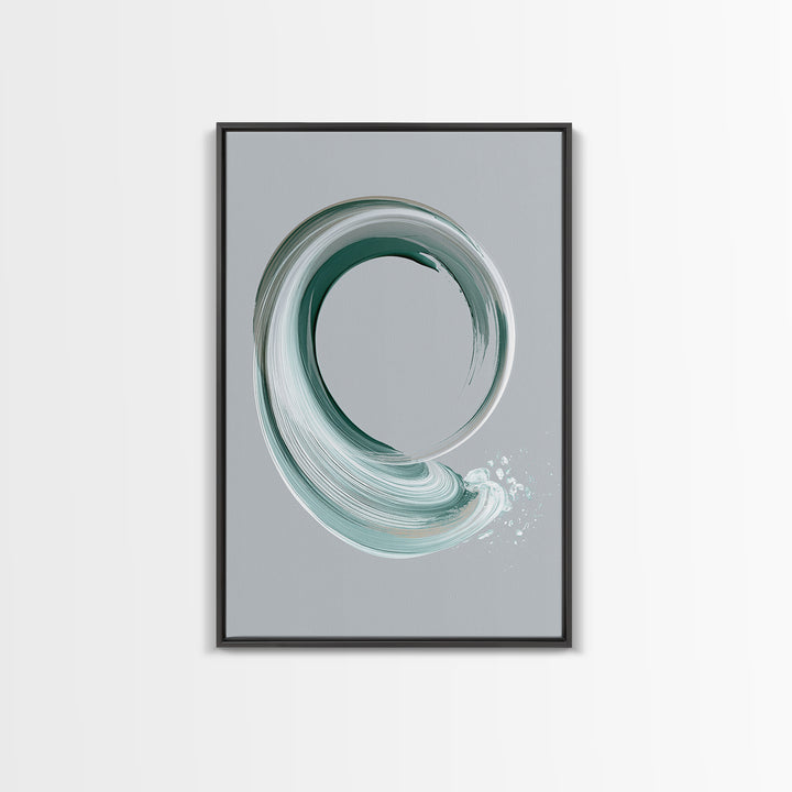 Minimal Zen Circle Brushstroke Canvas Print, Spa Art, Minimalist Decor, Spa Decor, Fine Art, Serenity, Contemporary Art, SPA-2x3-40