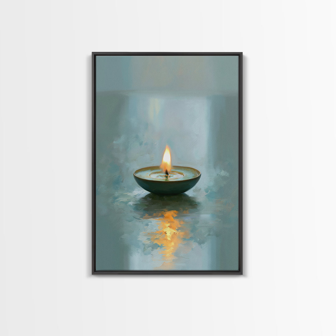 Warm Candle Flame Canvas Print, Spa Art, Fine Art Photography, Spa Decor, Fine Art, Serenity, Wildlife Wall Art, Gallery Decor, SPA-2x3-65