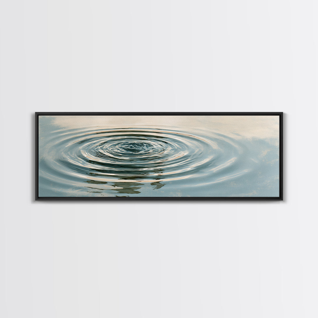 Abstract Water Ripples Canvas Print, Spa Art, Textured Painting, Spa Decor, Fine Art, Serenity, Travel Poster, Contemporary Art, SPA-3x1-22