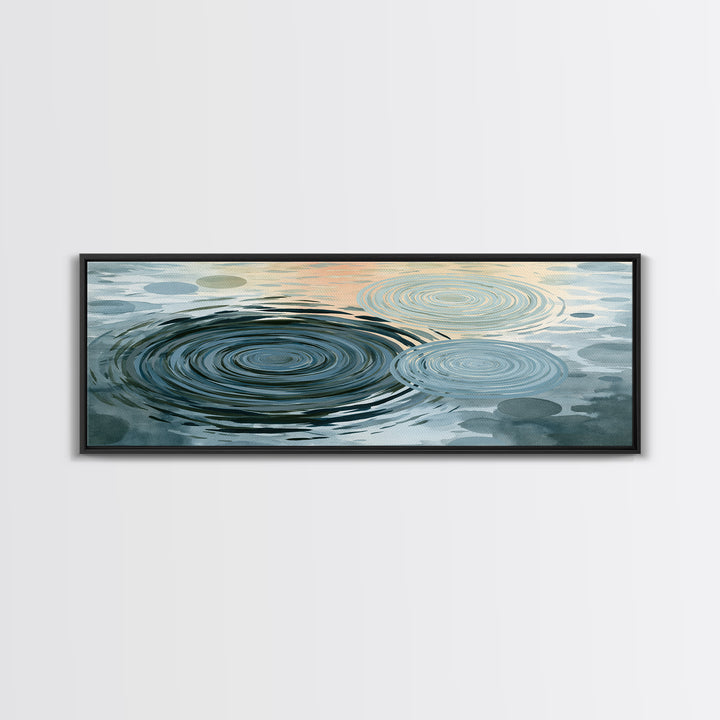 Abstract Water Ripples Canvas Print, Spa Art, Wall Art, Spa Decor, Abstract Art, Serenity, Dog Wall Art, Abstract Print, SPA-3x1-70