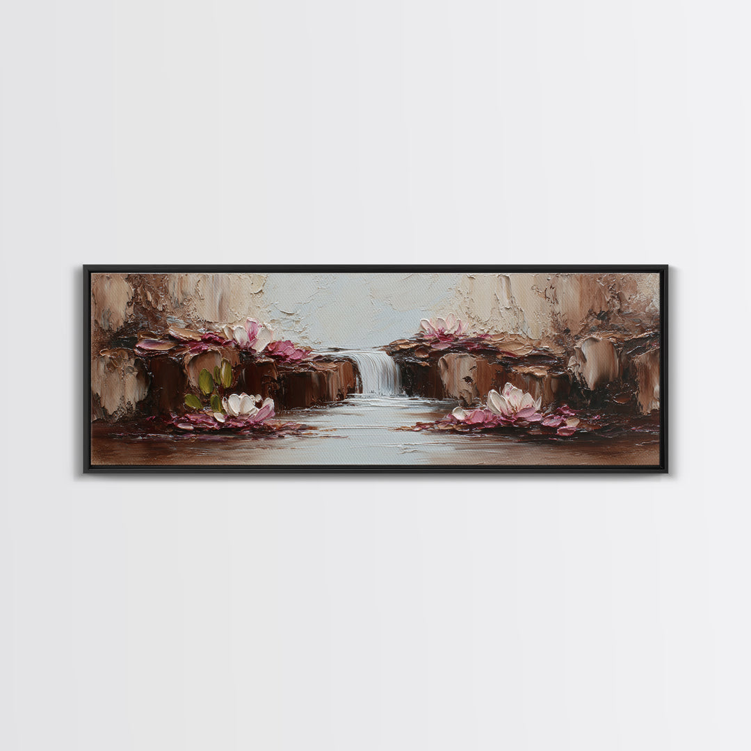 Warm Candle Flame Framed Canvas Print, Spa Art, Neutral Decor, Spa Decor, Fine Art, Serenity, Home Decor, Wall Decor, SPA-3x1-73