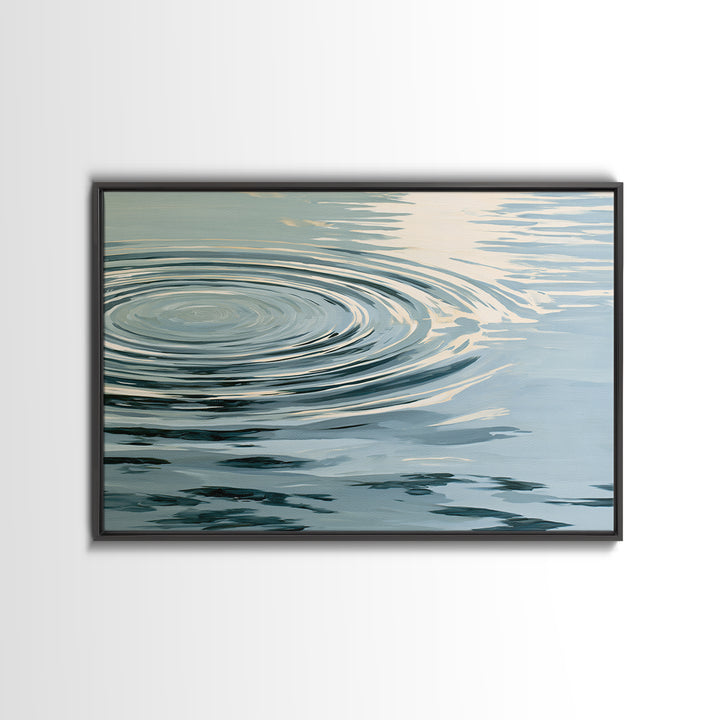 Abstract Water Ripples Framed Canvas Print, Spa Art, Fine Art Photography, Spa Decor, Fine Art, Serenity, Wildlife Wall Art, SPA-3x2-10