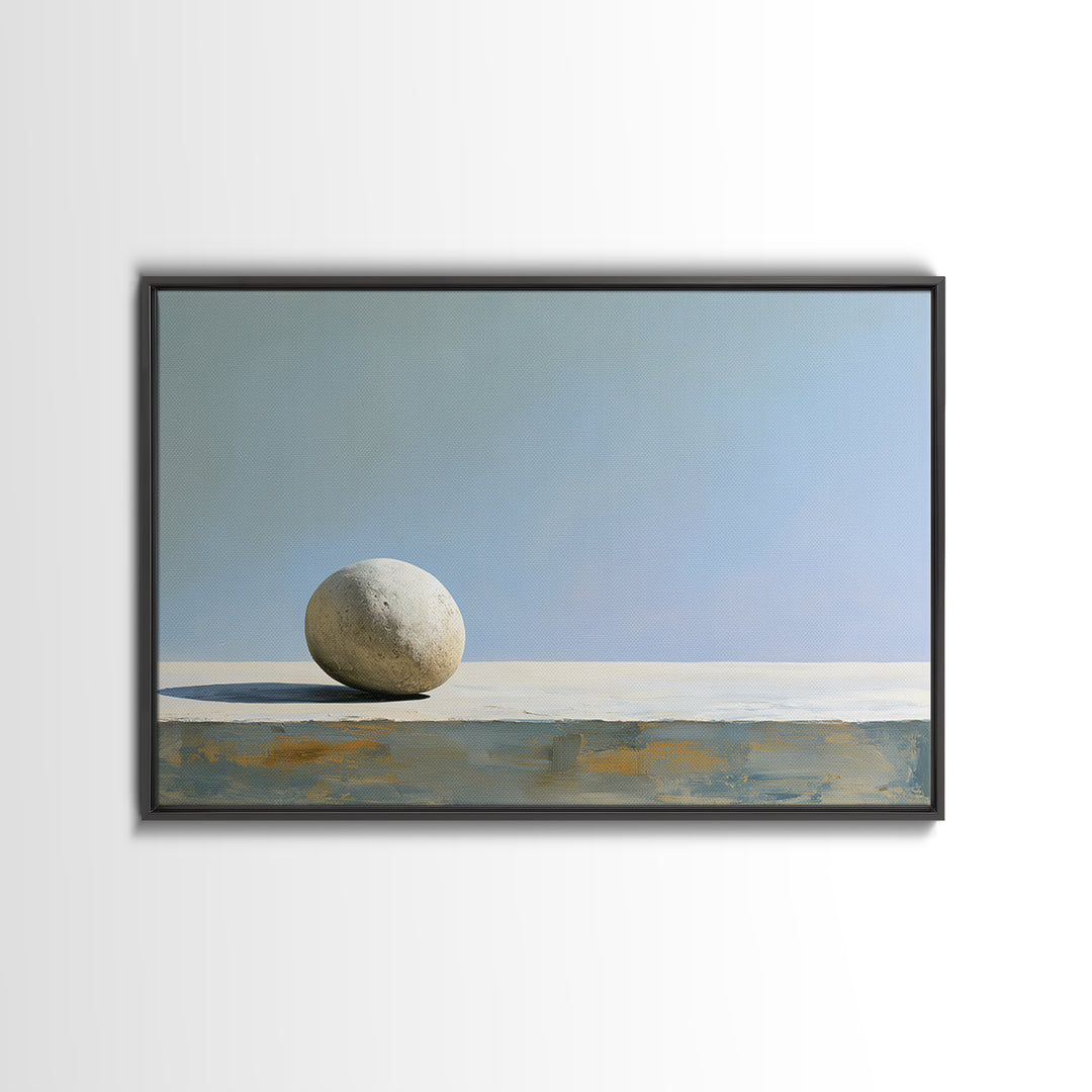 Pebble Texture Abstract Framed Canvas Print, Spa Art, Statement Artwork, Spa Decor, Abstract Art, Serenity, Printable Wall Art, SPA-3x2-19