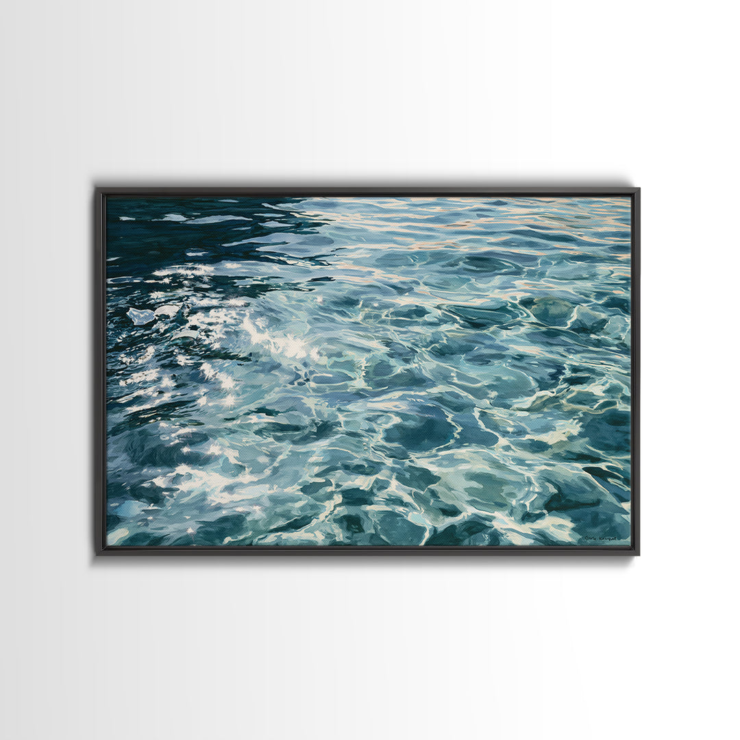 Blue Lagoon Water Seen from Above Canvas Print, Spa Art, Gallery Decor, Spa Decor, Fine Art, Serenity, Wall Art, Home Decor, SPA-3x2-48