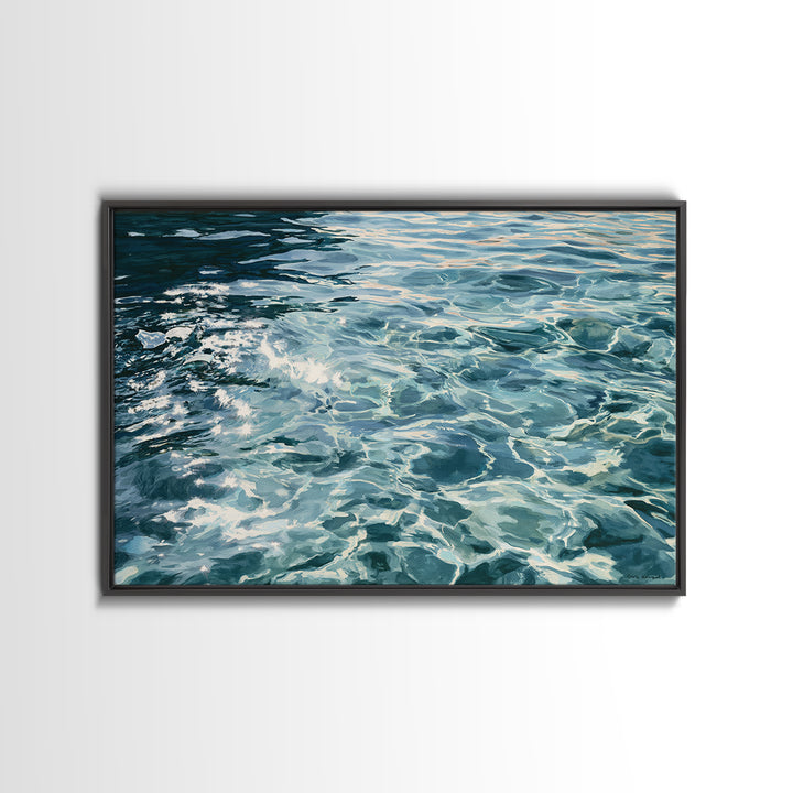 Blue Lagoon Water Seen from Above Canvas Print, Spa Art, Gallery Decor, Spa Decor, Fine Art, Serenity, Wall Art, Home Decor, SPA-3x2-48