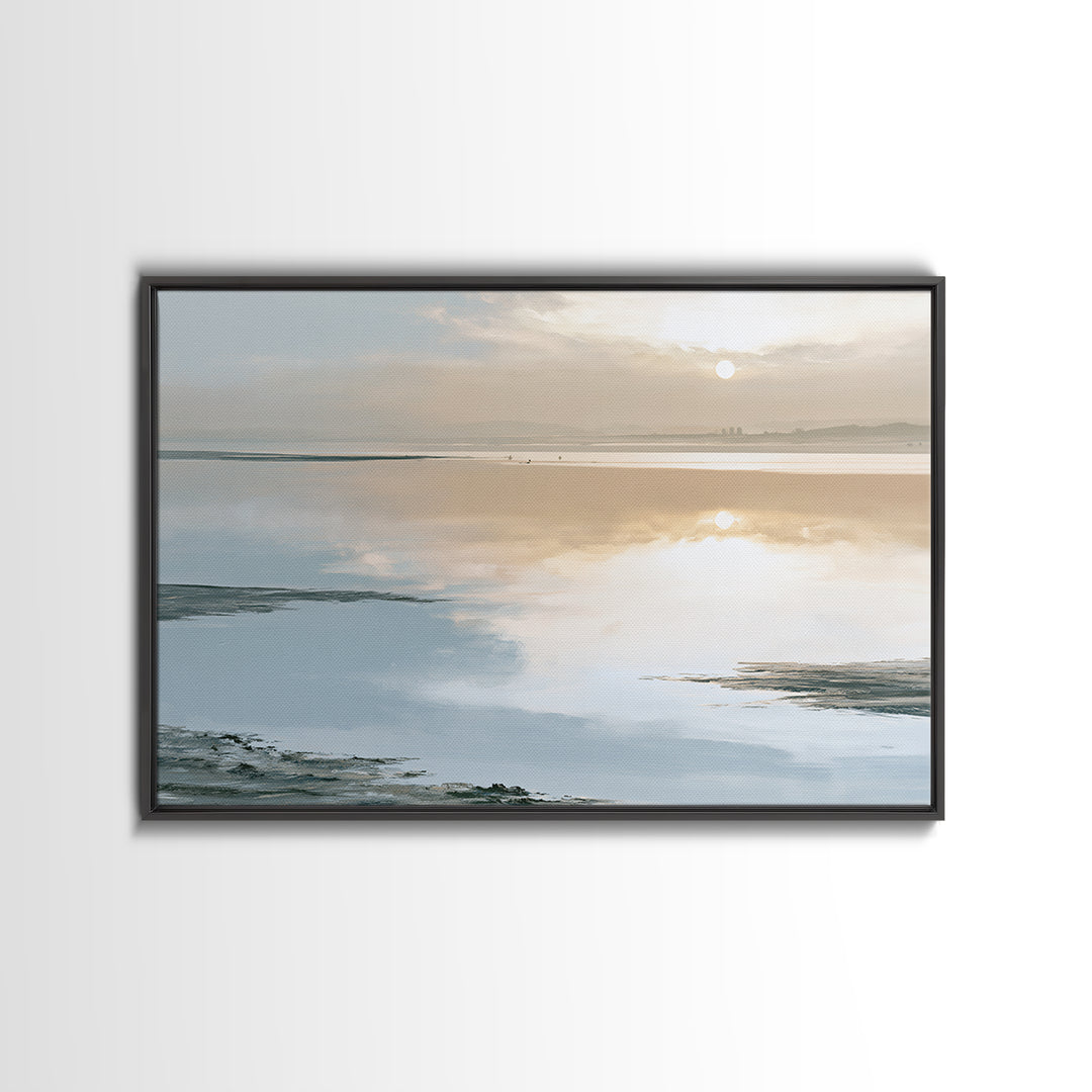 Moonlit Lake Reflection Canvas Print, Spa Art, Printable Art, Spa Decor, Fine Art, Serenity, Fine Art Photography, Animal Art, SPA-3x2-75
