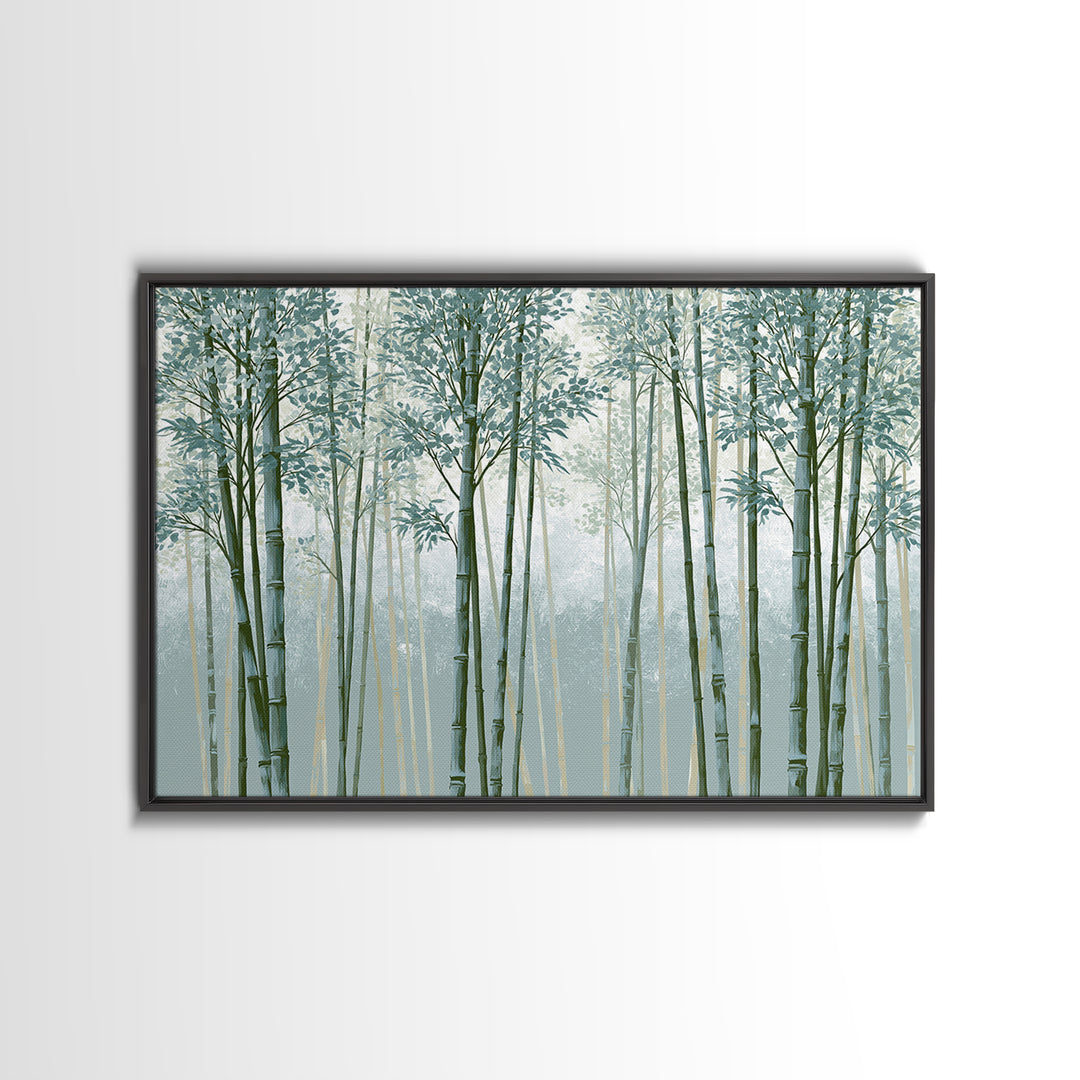 Misty Bamboo Forest Framed Canvas Print, Spa Art, Fine Art Print, Spa Decor, Fine Art, Serenity, Wall Decor, Printable Wall Art, SPA-3x2-81
