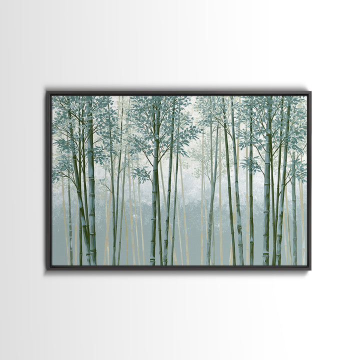 Misty Bamboo Forest Framed Canvas Print, Spa Art, Fine Art Print, Spa Decor, Fine Art, Serenity, Wall Decor, Printable Wall Art, SPA-3x2-81