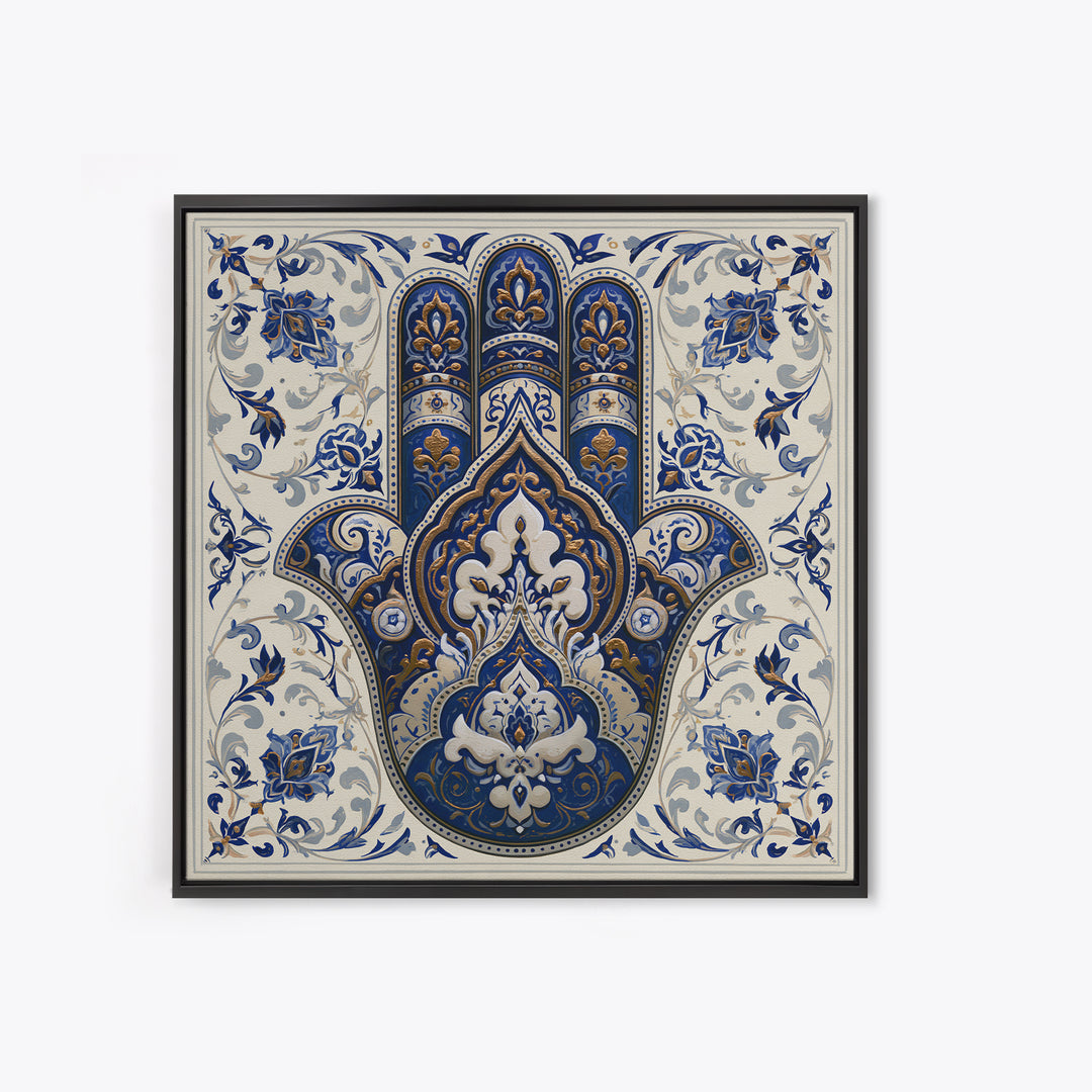 Protective Hand Motif Canvas Print, Spiritual Art, Framed Wall Art, Living Room Decor, Fine Art, Spirit, Digital Poster, SPI-1x1-23