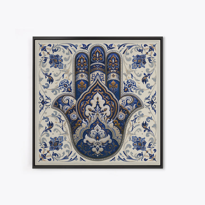Protective Hand Motif Canvas Print, Spiritual Art, Framed Wall Art, Living Room Decor, Fine Art, Spirit, Digital Poster, SPI-1x1-23