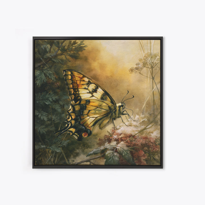Butterfly Transformation Scene Framed Canvas Print, Spiritual Art, Boho Decor, Living Room Decor, Fine Art, Spirit, Art Prints, SPI-1x1-63