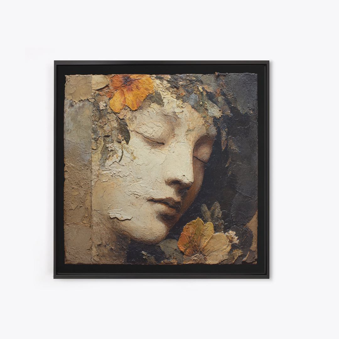 Mountain Sunrise as Awakening Symbol Framed Canvas Print, Spiritual Art, Wallart, Living Room Decor, Fine Art, Spirit, SPI-1x1-93