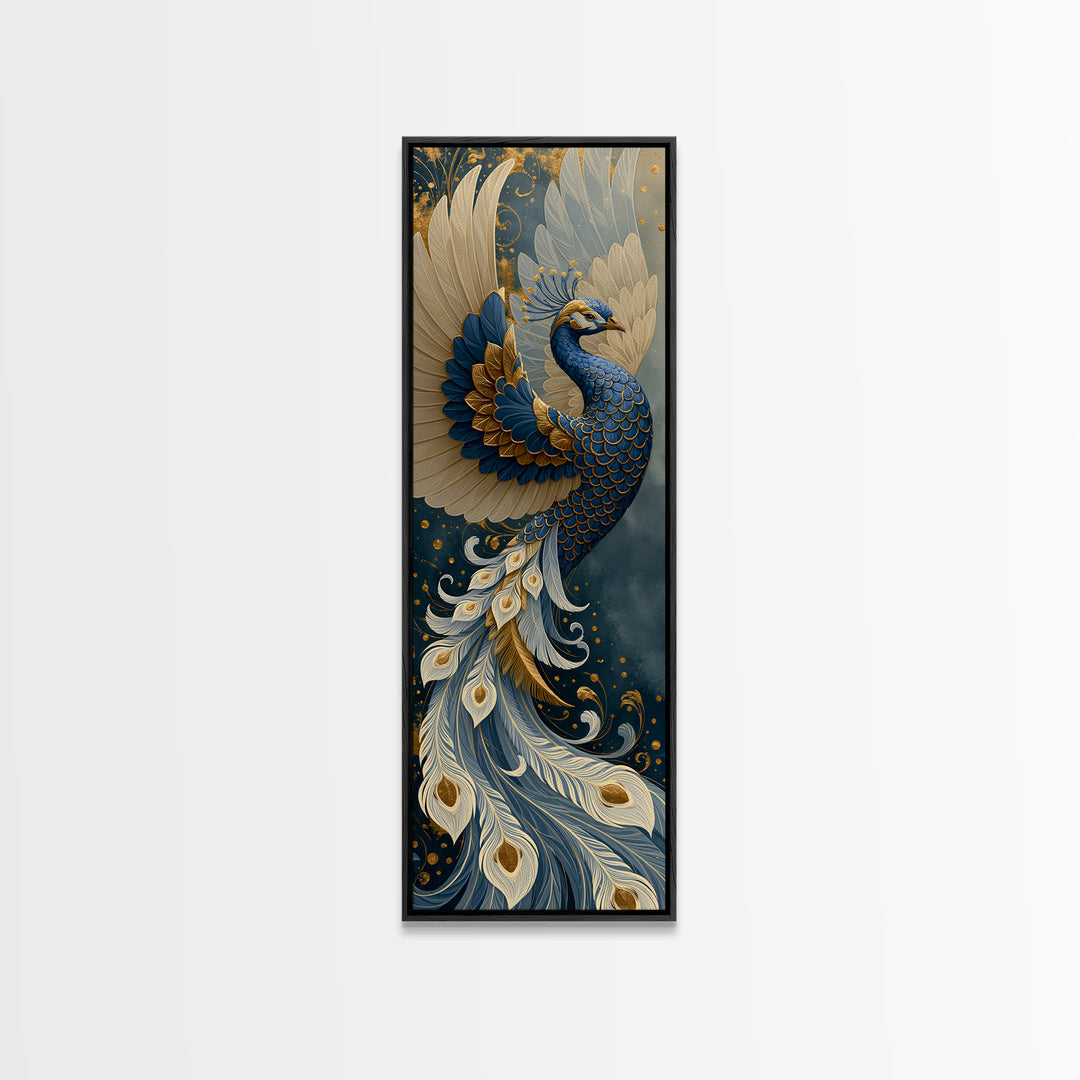 Phoenix Rising as Renewal Symbol Framed Canvas Print, Spiritual Art, Printable Wall Art, Living Room Decor, Fine Art, Spirit, SPI-1x3-71