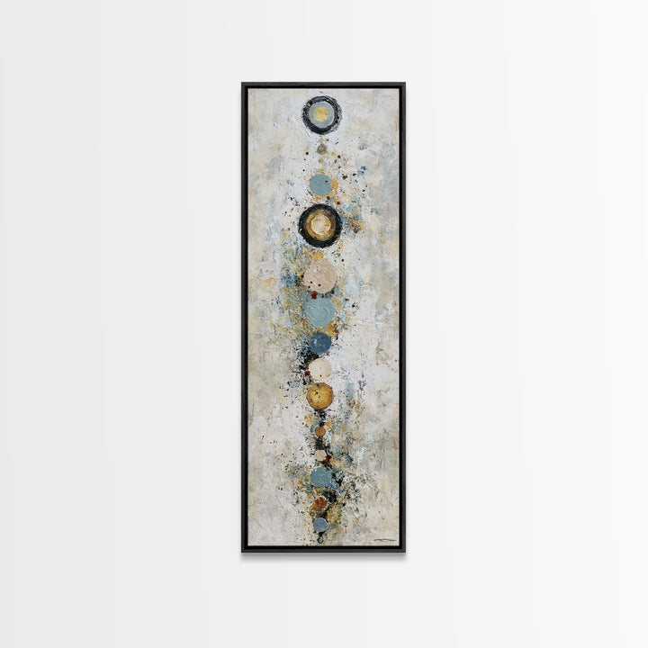 Chakra Inspired Figure in Soft Colors Framed Canvas Print, Spiritual Art, Canvas Wall Art, Living Room Decor, Fine Art, Spirit, SPI-1x3-91