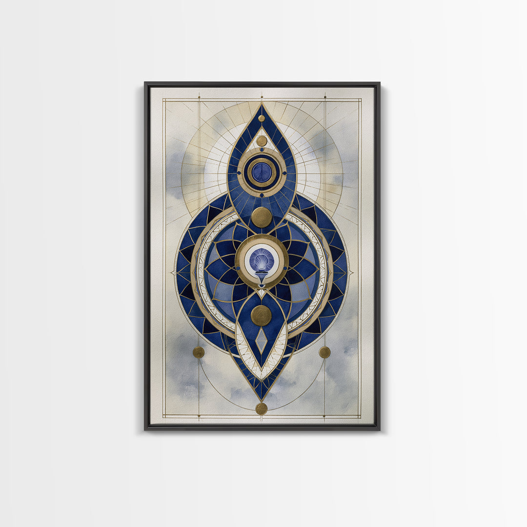 Chakra Inspired Figure in Soft Colors Canvas Print, Spiritual Art, Funky Wall Art, Living Room Decor, Fine Art, Spirit, SPI-2x3-15