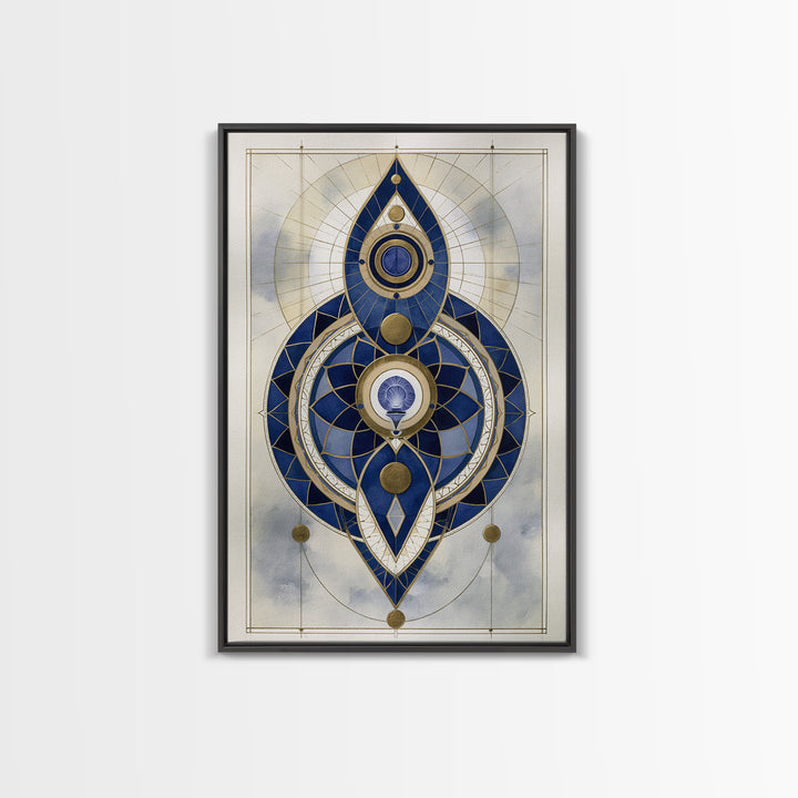 Chakra Inspired Figure in Soft Colors Canvas Print, Spiritual Art, Funky Wall Art, Living Room Decor, Fine Art, Spirit, SPI-2x3-15
