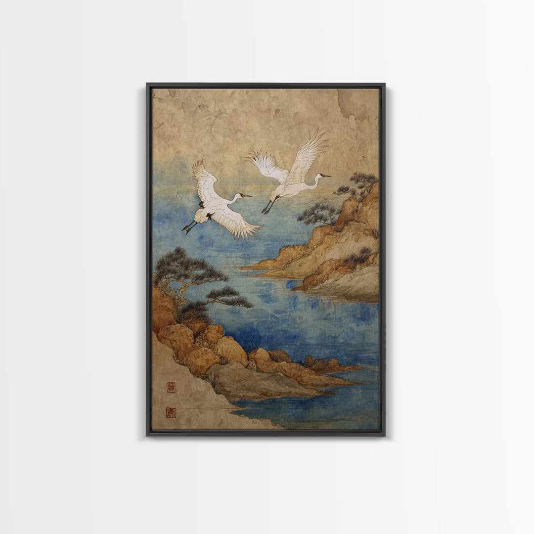 Prayer Hands with Botanical Details Framed Canvas Print, Spiritual Art, Digital Poster, Living Room Decor, Fine Art, Spirit, SPI-2x3-41