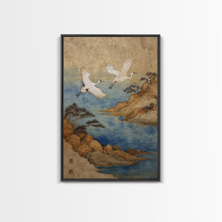 Prayer Hands with Botanical Details Framed Canvas Print, Spiritual Art, Digital Poster, Living Room Decor, Fine Art, Spirit, SPI-2x3-41