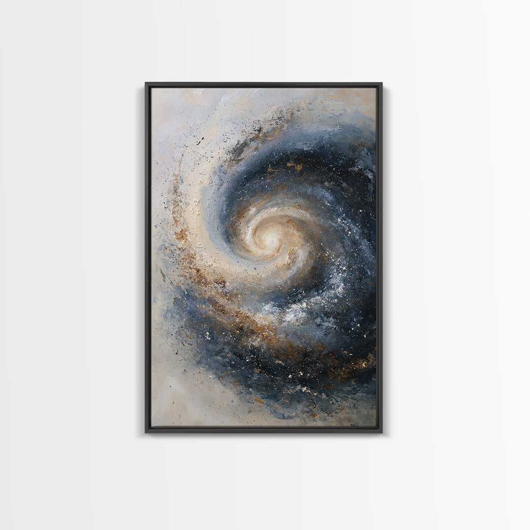 Spiral Galaxy as Soul Journey Metaphor Framed Canvas Print, Spiritual Art, Funky Wall Art, Living Room Decor, Fine Art, Spirit, SPI-2x3-78
