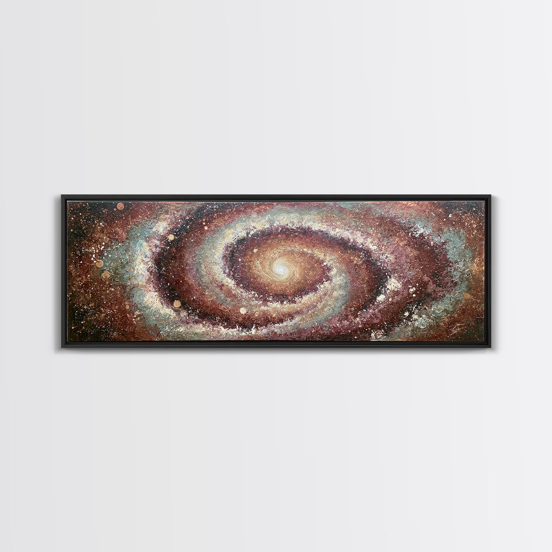 Spiral Galaxy as Soul Journey Metaphor Canvas Print, Spiritual Art, Minimalist Wall Art, Living Room Decor, Fine Art, Spirit, SPI-3x1-38