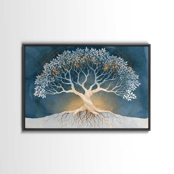 Tree of Life Framed Canvas Print, Spiritual Art, Contemporary Art, Living Room Decor, Fine Art, Spirit, Minimalist Decor, SPI-3x2-6