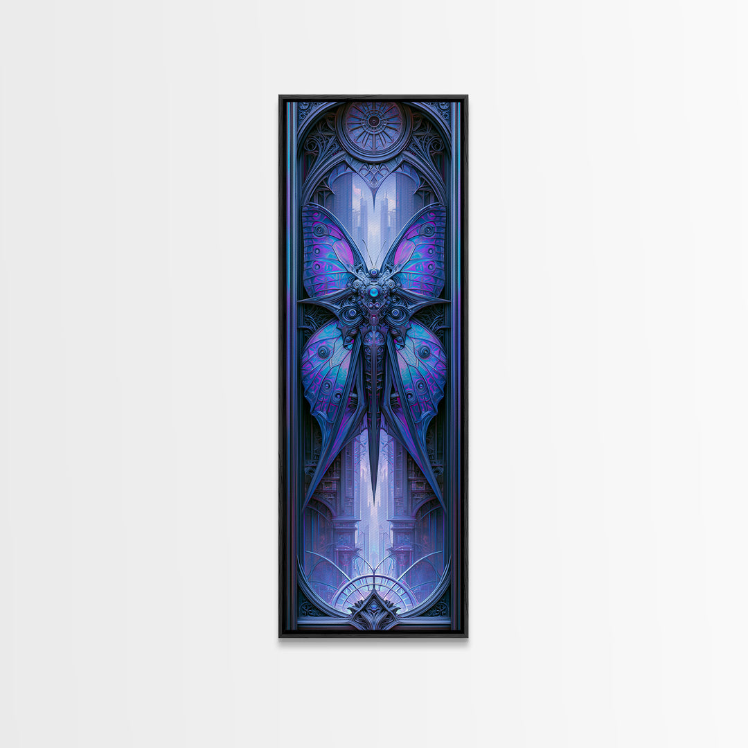 Mechanical Butterfly Specimen Canvas Print, Steampunk Art, Man Cave Decor, Living Room Decor, Fine Art, Mechanic, STE-1x3-2