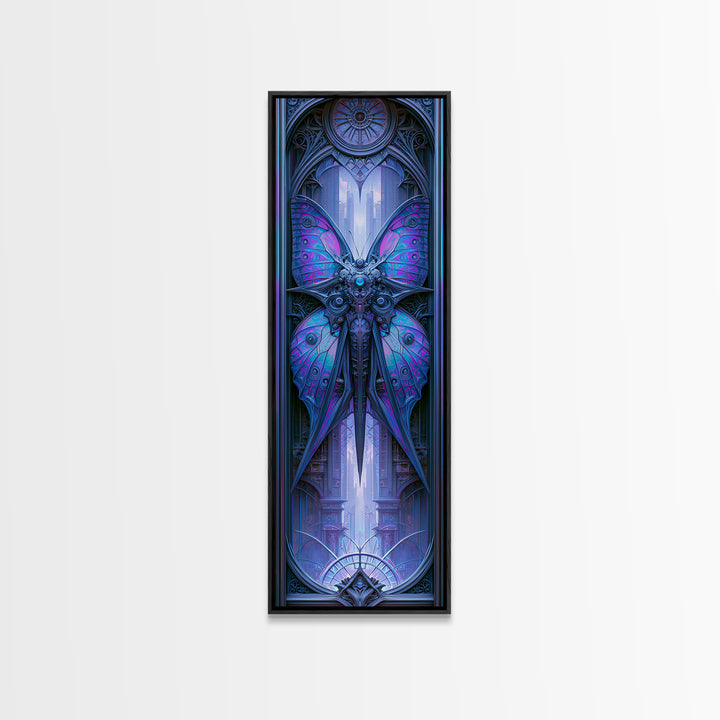 Mechanical Butterfly Specimen Canvas Print, Steampunk Art, Man Cave Decor, Living Room Decor, Fine Art, Mechanic, STE-1x3-2