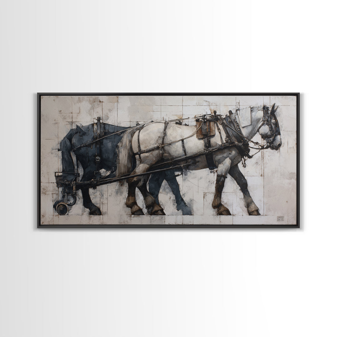 Mechanical Rose Made of Copper Gears Framed Canvas Print, Steampunk Art, Neutral Decor, Living Room Decor, Fine Art, Mechanic, STE-2x1-95