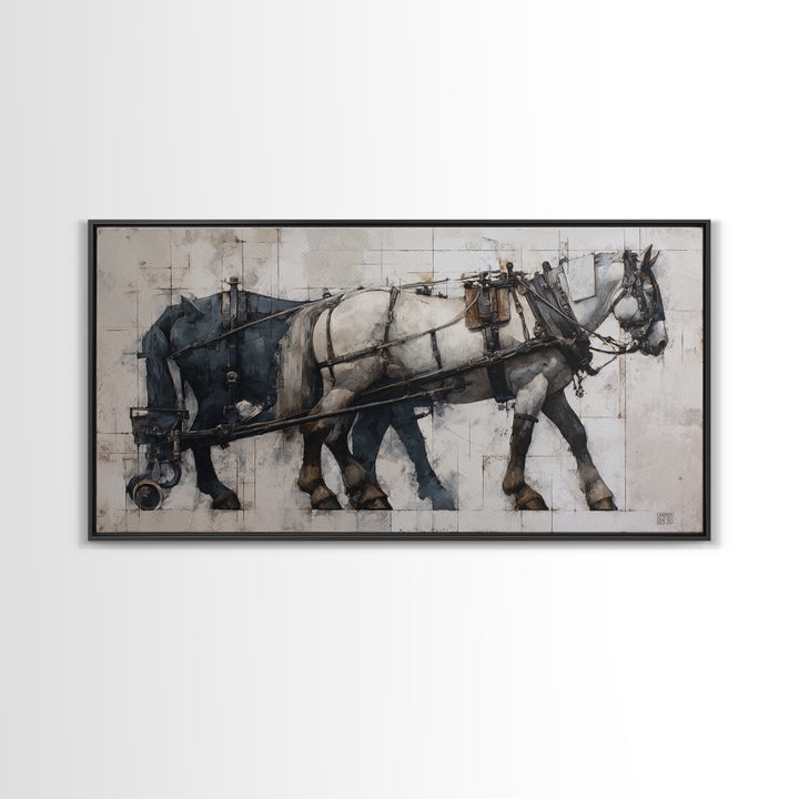 Mechanical Rose Made of Copper Gears Framed Canvas Print, Steampunk Art, Neutral Decor, Living Room Decor, Fine Art, Mechanic, STE-2x1-95