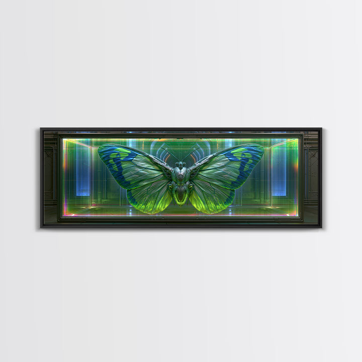 Mechanical Butterfly Specimen Canvas Print, Steampunk Art, Man Cave Decor, Living Room Decor, Fine Art, Mechanic, STE-3x1-54