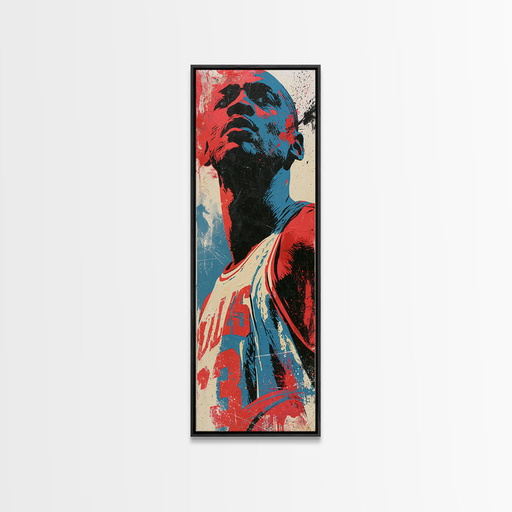 Street Basketball Player Canvas Print, Street Art, Wall Art, Living Room Decor, Oil Painting, Urban, Canvas Wall Art, STR-1x3-90